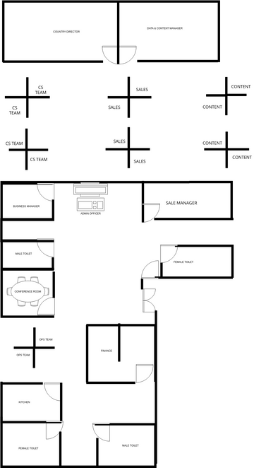 Office Layout Seating Plan | Visual Paradigm User-Contributed Diagrams ...